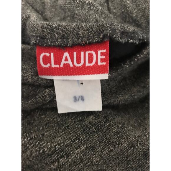 Vintage 1980s Gray Sweater Cowl Neck keyhole Neckline / Small - Picture 4 of 7